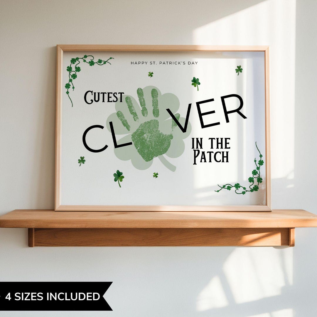 Cutest Clover in the Patch Handprint Art Preschool, St Patricks Day ...