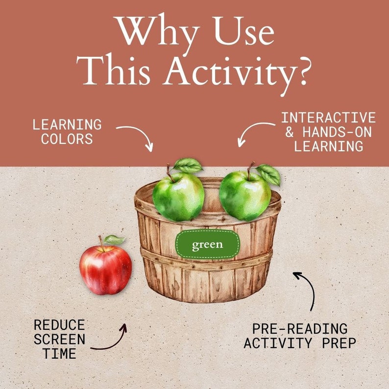 Apple Activities for Preschool, Learning Colors Printable, Color ...