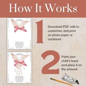 how to create a bunny handprint craft from a digital download