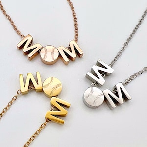 Baseball MOM Charm Necklace – Sports Jewelry Gift