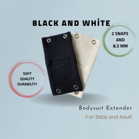bodysuit extender, custom extender, snap on extender, 2 Snaps (8,5mm) and 3  Snaps 9,5mm
