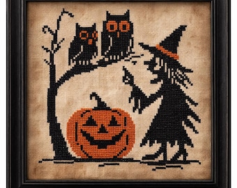 Halloween is Coming PDF cross stitch pattern, IMMEDIATE DOWNLOAD