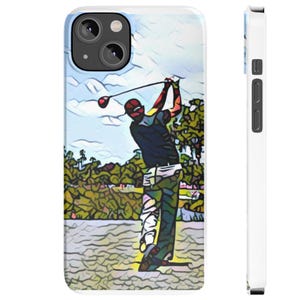 Golfer iPhone Case, Golf Lover Gift, Golf Swing, Sports Fan Accessory