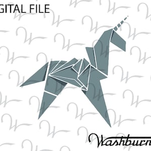Blade Runner Inspired Unicorn Origami SVG Cut File - Instant Download