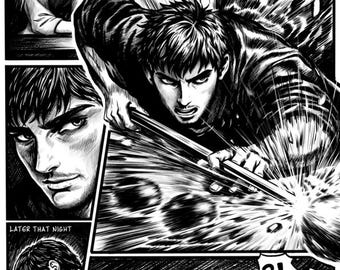 Custom Personalised Anime/Manga Panel Commission - Digital Cinematic Character Scene Illustration - Story Page Art