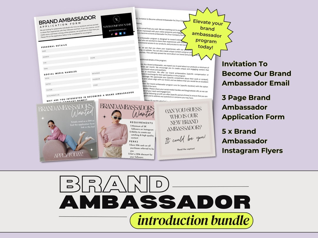 Brand Ambassador Template Email Brand Ambassador Flyer Email Etsy Brand Ambassador Template Email Brand Ambassador Flyer Email Etsy