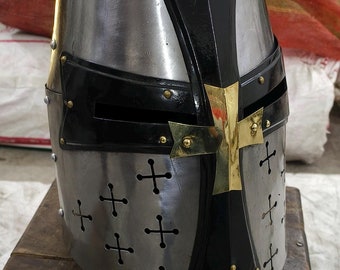 Medieval Greathelm Templar knight Helmet