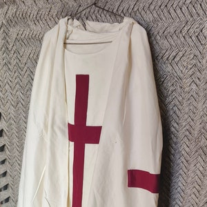 Knight Templar cloak tunic surcoat costume, MedievalOutfit