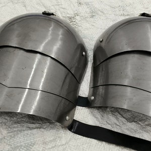 Handgjord vuxen Pauldron rustningsset medeltida stål fullt fungerande fantasy cosplay halloween kostym
