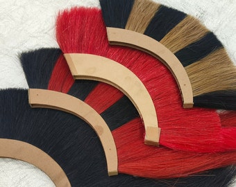 Handcrafted Medieval Helmet Plume, Helmet&#39;s Crest Brush replacement for Spartan, Corinthians