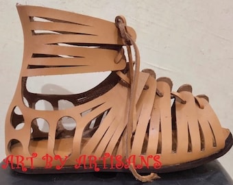 Medieval Roman Sandals for Medieval Costumes,Roman Gladiator Caligae Sandals, Perfect Mens Gift for Halloween