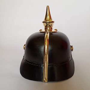 Pickelhaube German Prussian Leather Helmet German Fantasy Cosplay Pickelhelm image 5