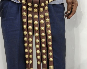 Roman Leather Apron Belt: Brass Cingulum Balteus, Fantasy Costume