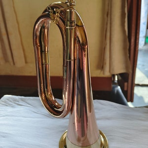 Musical Instrument Cavalry Horn School Solid Copper Brass Bugle