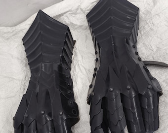 Medieval Gauntlets Fantasy Halloween Costume Metal Gloves