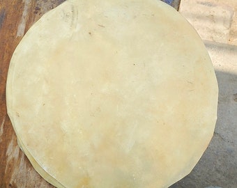 Natürliche Ziegenhaut (Rohleder) – Rundes Stück Ø 66 Cm Für Djembe, Bodhran, Doumbek Trommeln