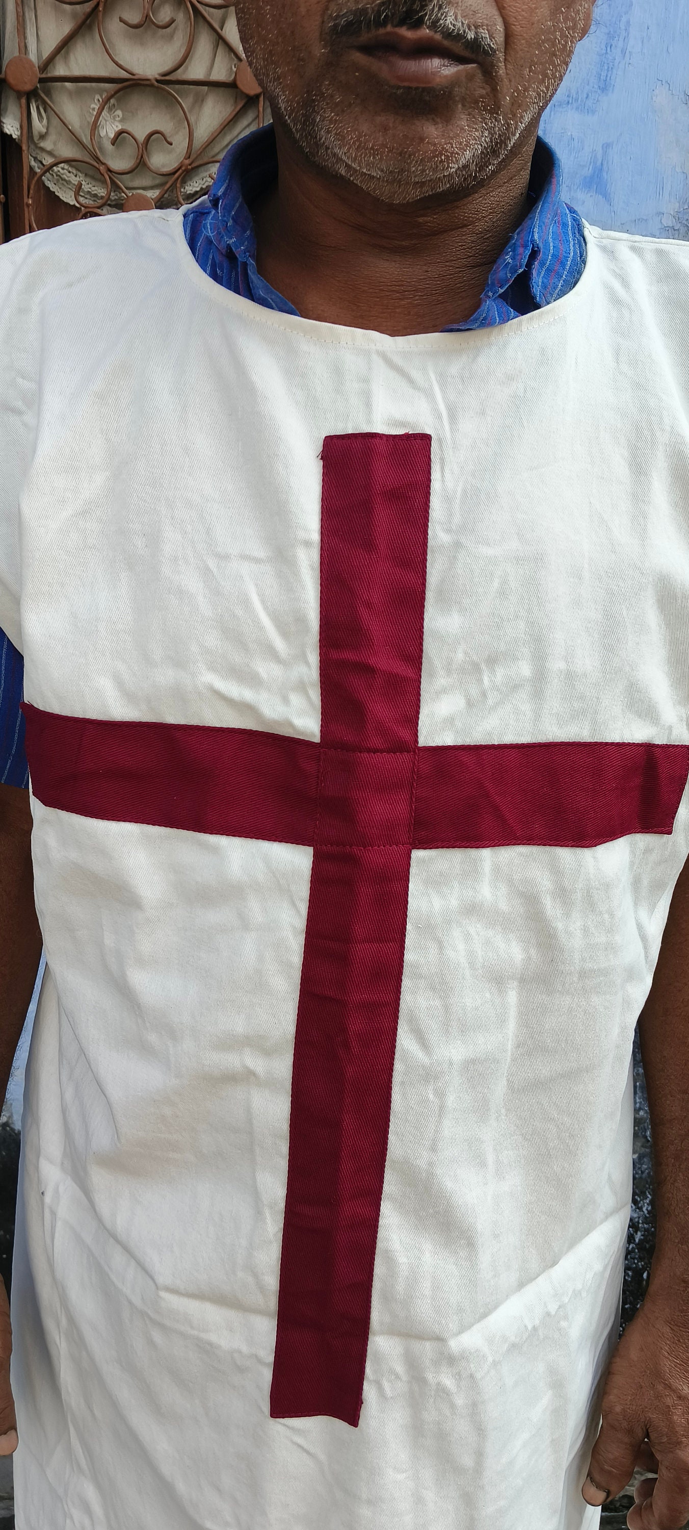 Templar Knight Tunic Medieval Cotton Crusader Cosplay Tunic Reenactment