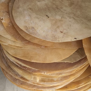 Handgefertigtes Büffel Leder Rafell passend für Trommelfell Doumbek Djembes Bodhran und Bongo