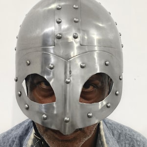 Middeleeuwse Vikingen Helm Metaal Volledig Functionele Viking Cosplay Fantasy Halloween Re-enactment Kostuum Unisex Cadeau