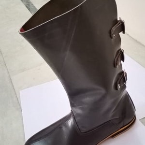 Medieval Leather Mens Boots | SCA LARP Mens Shoes | Gothic Ren Faire Costumes Shoes