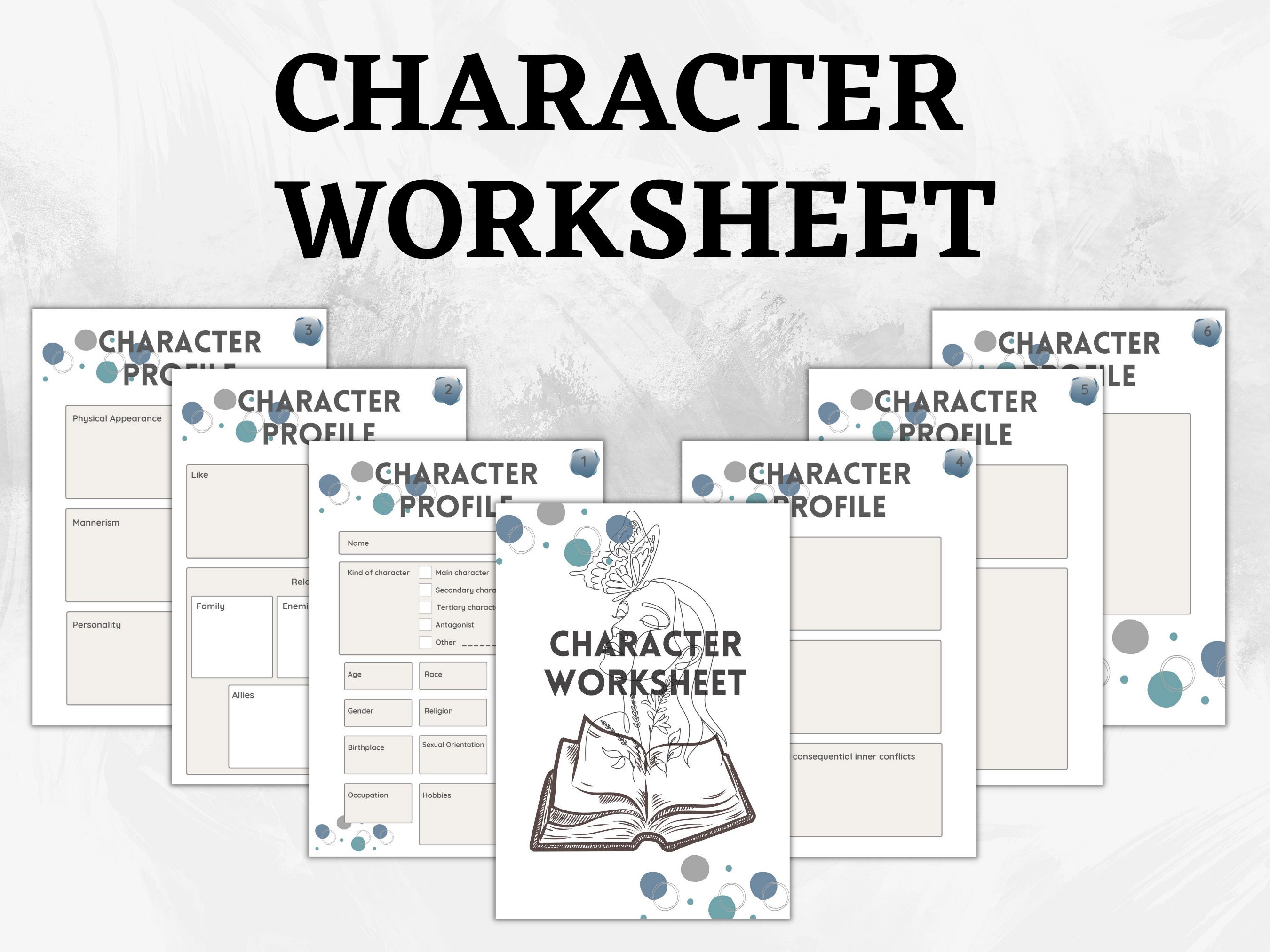 Character Worksheet - Etsy