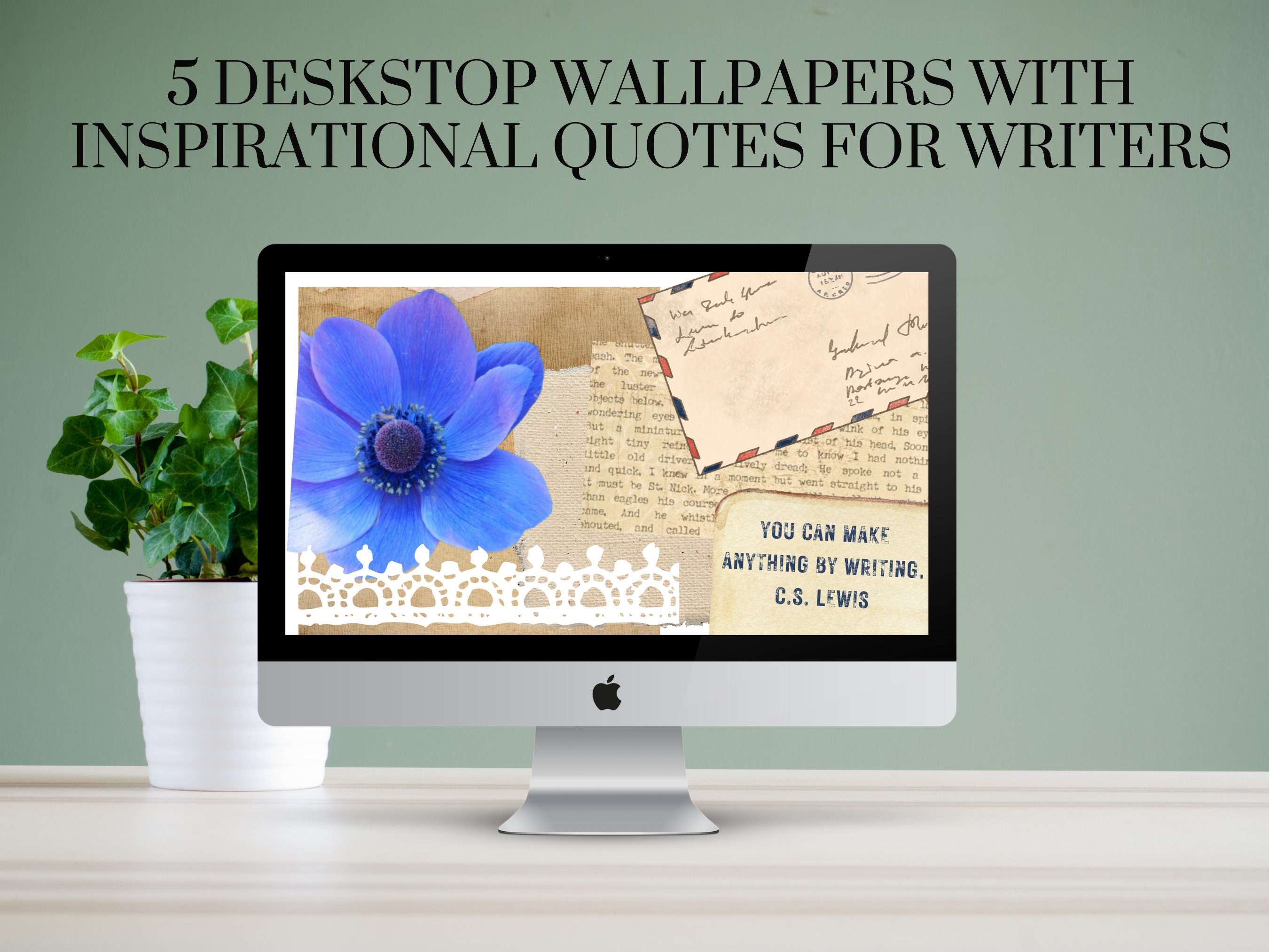 Five Desktop Wallpapers With Inspirational Quotes for Writers - Etsy