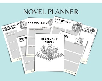 Novel Writing Planner | Story, Plot & Character Development (Printable PDF)