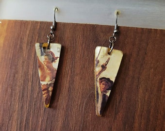 Classical Painting Earrings - Liberty Leading the People