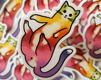 Rainbow Cat vinile adesivo