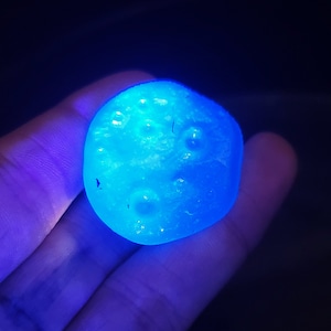 Moon Pin - Blue UV Reactive