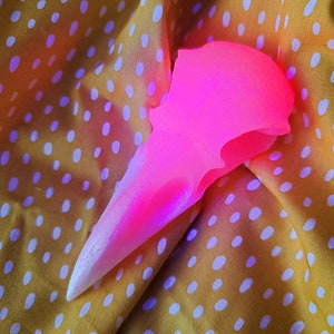Crow Skull Ornament - UV Pink