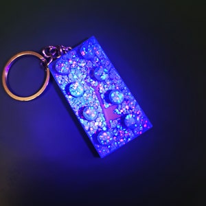 Building Brick Keychain - UV Speckle + Key