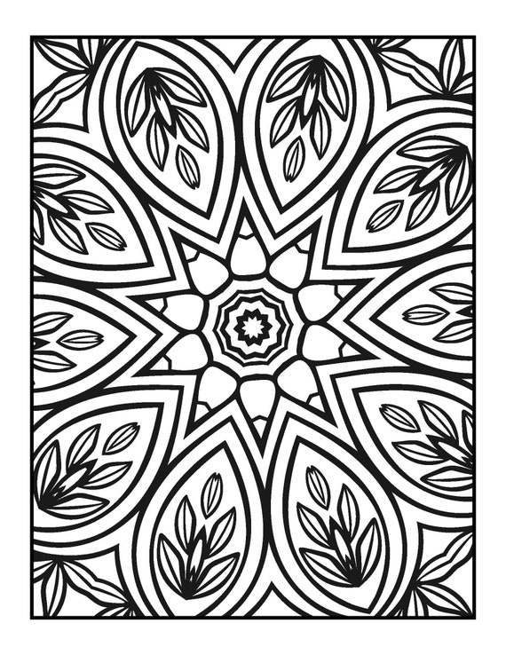 20 Digital Printable Mandela Coloring Pages for Adults or - Etsy
