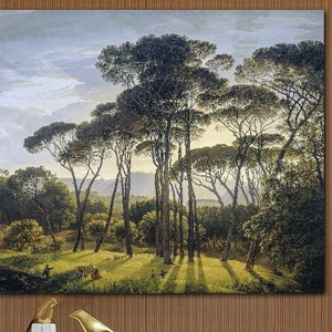 Poster avec cadre - Pins parasols paysage italien - Art - Hendrik