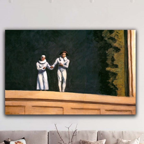 Edward Hopper Two Comedians 1965 Leinwand Druck Wandkunst,Hopper Poster,Hopper Malerei,Hopper Print,Art Reproduktion,Archival Giclee