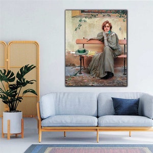 Artery8 Corcos Dreams Woman Bench 1896 Painting Art Print