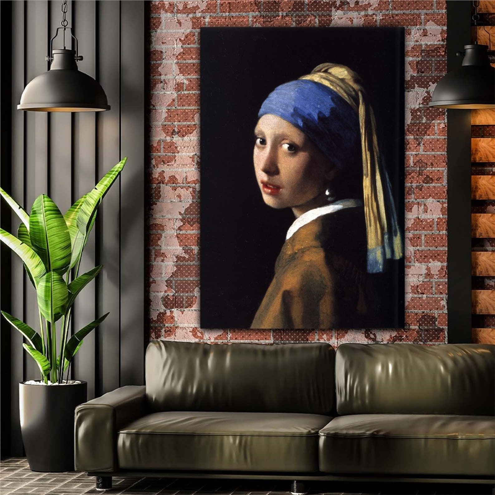Johannes Vermeer Girl With a Pearl Earring 1665 Canvas Print Wall Art ...