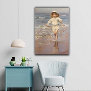 Chabas Poster	Chabas Painting	Chabas Print	Paul-Émile Chabas	Dolores de Pedroso	Sturdza at the	Beach of Biarritz	Chabas Dolores	kids room decor	kids room wall art	childroom decor	childroom wall art	kids for gift