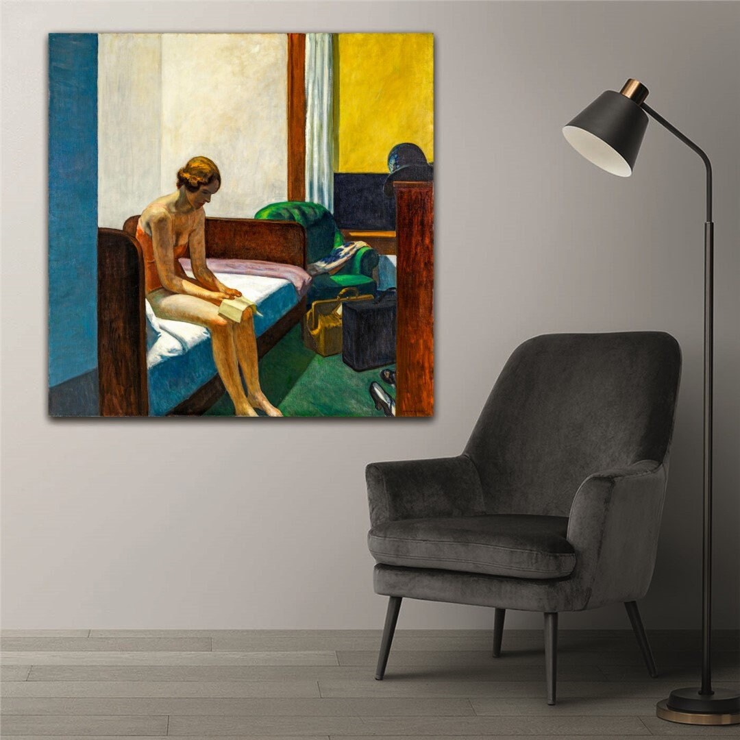 Edward Hopper Hotel Room 1931 Canvas Print Wall Art,hopper Poster