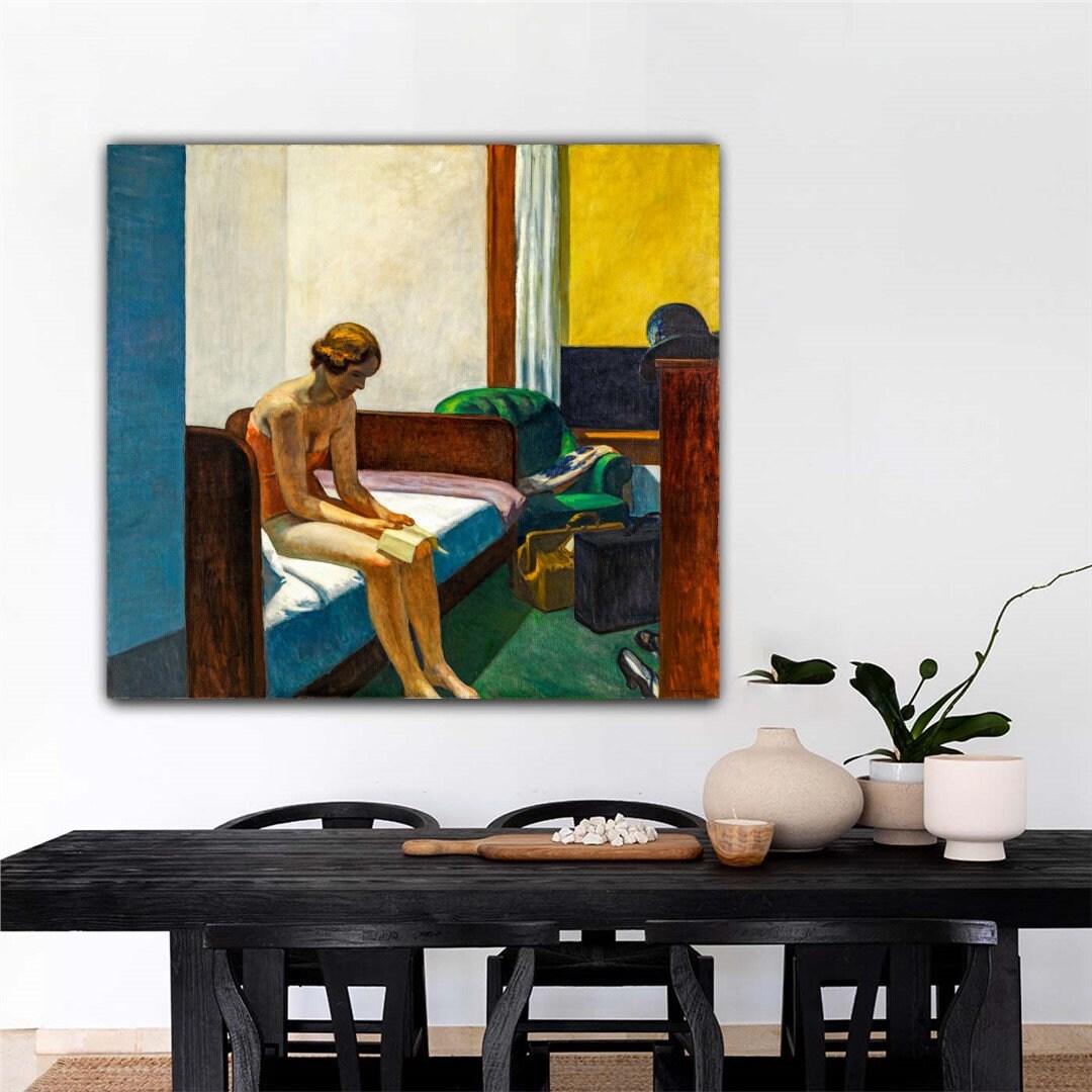 Edward Hopper Hotel Room 1931 Canvas Print Wall Arthopper Etsy