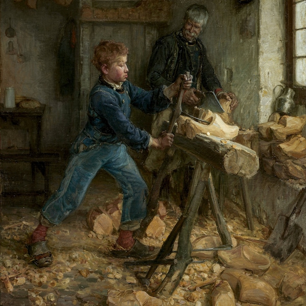 Henry Ossawa Tanner The Young Sabot Maker 1895 Canvas Print Wall Art,Tanner Poster,Tanner Painting,Tanner Print,Art Reproduction