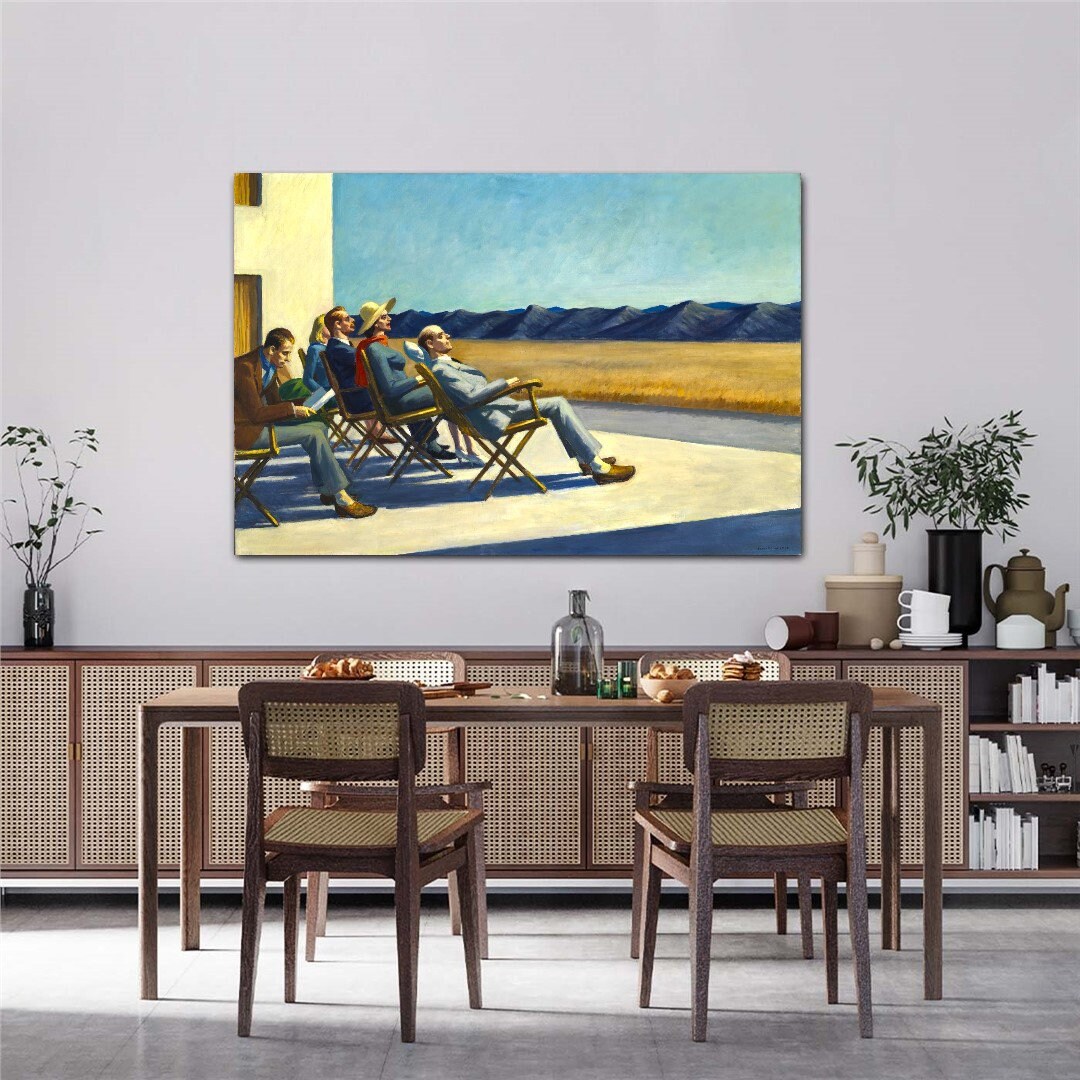 Edward Hopper People in the Sun Canvas Print Wall Art,american Artist,edward Hopper Poster