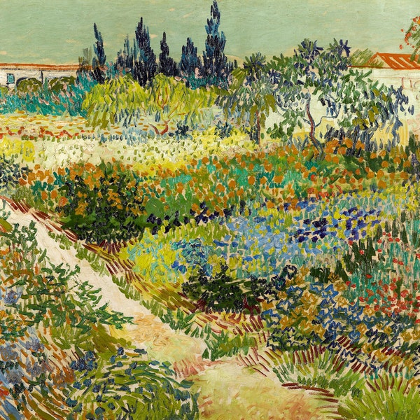 Van Gogh The Garden At Arles 1888 Canvas Print Wall Art,Van Gogh Poster,Van Gogh Painting,Gogh Canvas,Archival Giclee,Art Reproduction