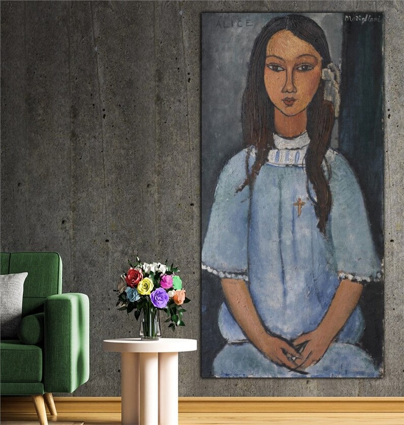 Amedeo Modigliani Alice 1916 Canvas Print Wall Art,Modigliani Poster,Modigliani Painting,Modigliani Print,Art Reproduction