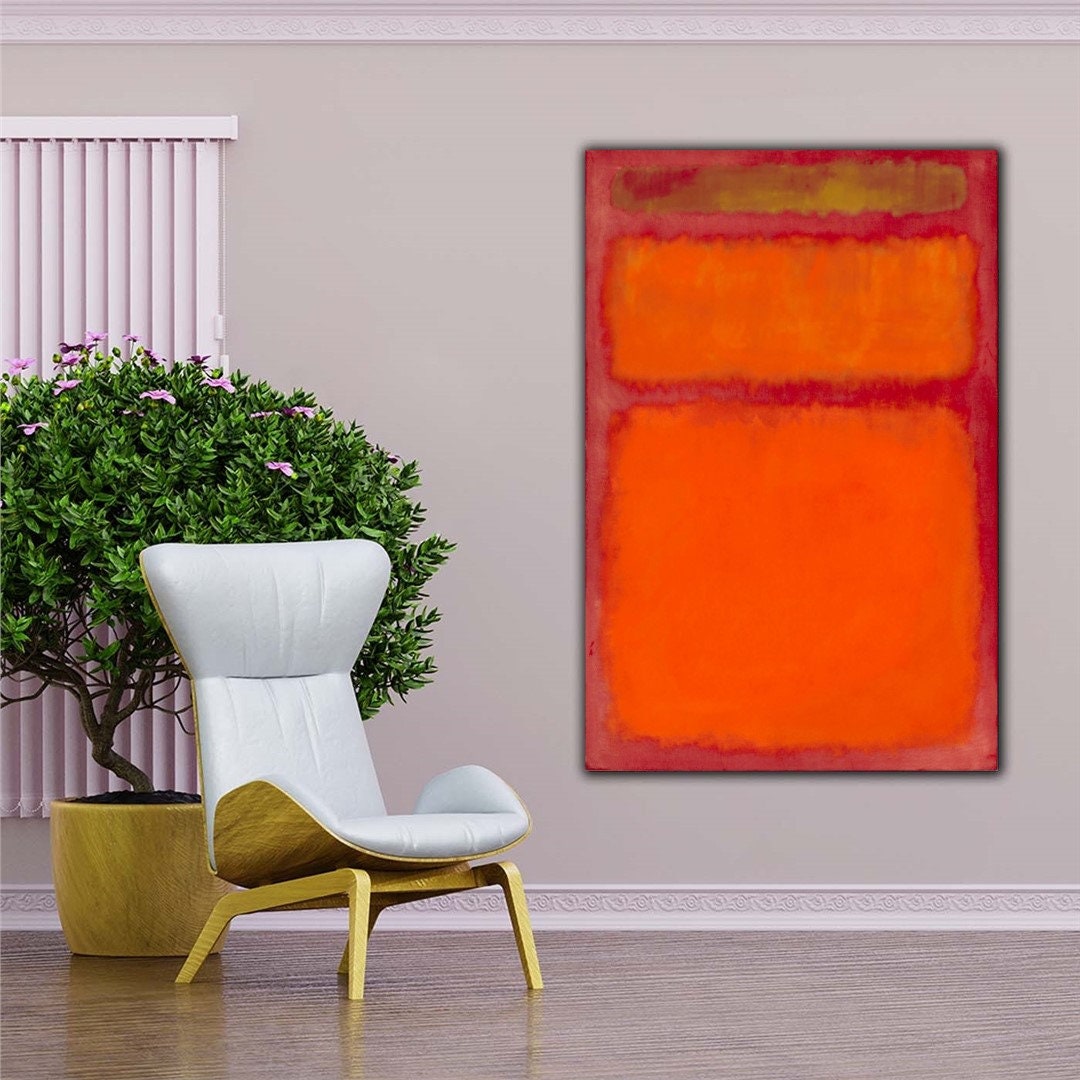 Mark Rothko Orange Red Yellow Canvas Print Wall Art,mark Rothko Poster,mark Rothko Painting,mark