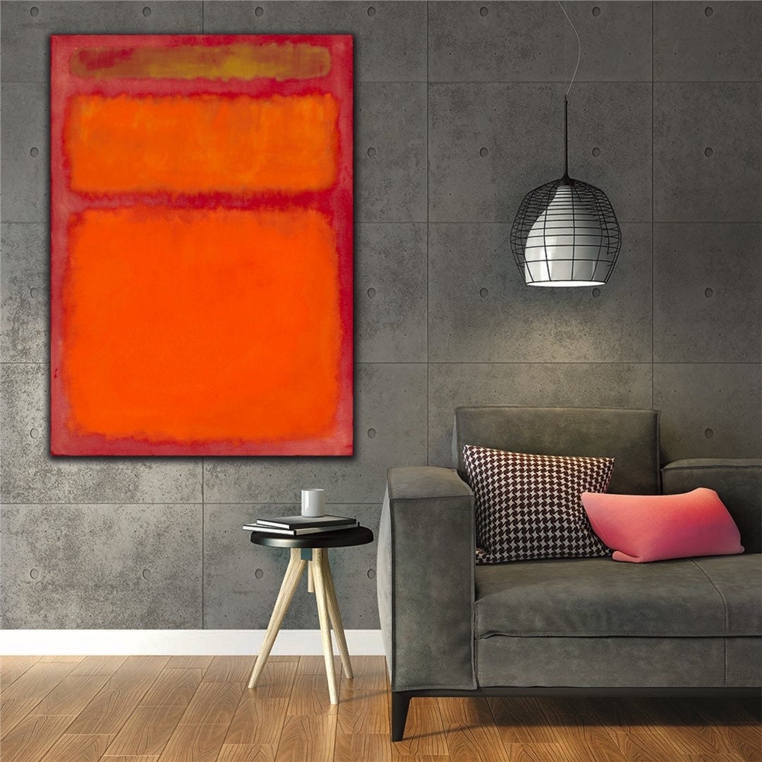 Mark Rothko Orange Red Yellow Canvas Print Wall Artmark Etsy