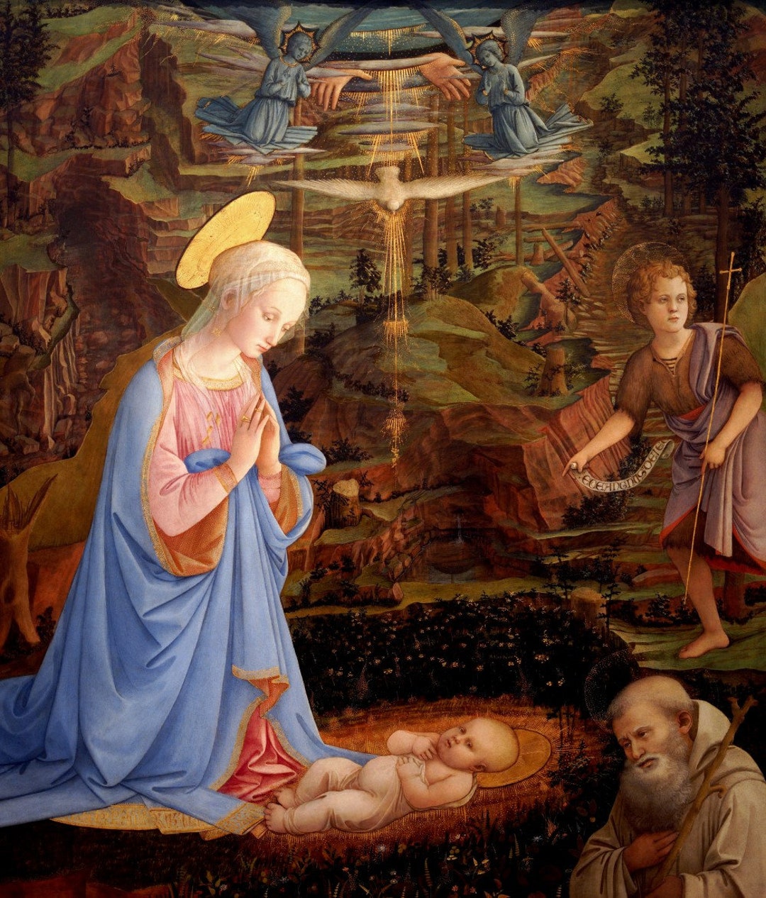 Filippo Lippi Adoration of the Child With Saints 1463 Canvas - Etsy