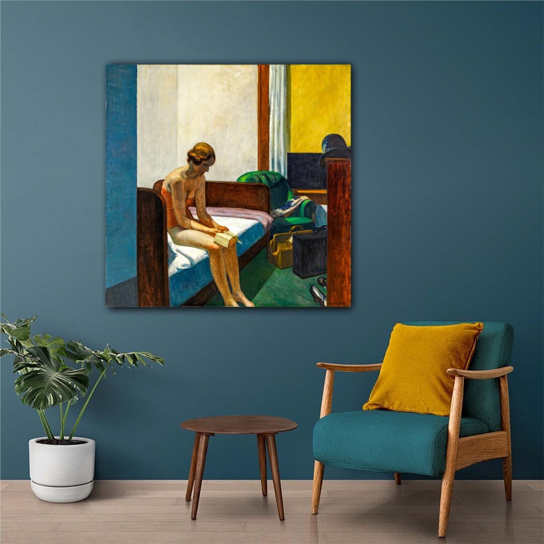 Edward Hopper Hotel Room 1931 Canvas Print Wall Arthopper Etsy