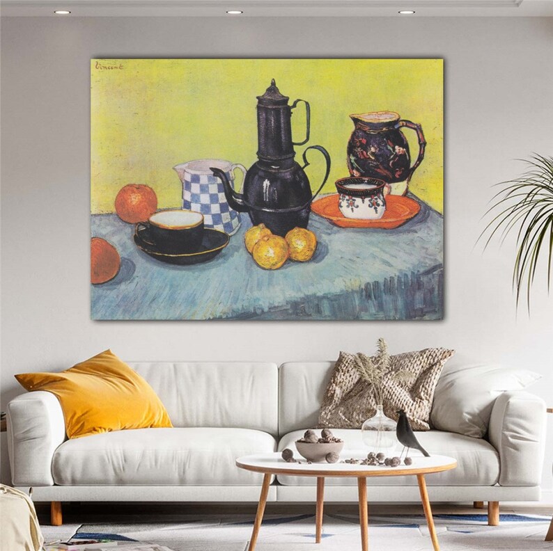 Van Gogh Still Life With Coffee Pot Dishes and Fruit 1888 - Etsy