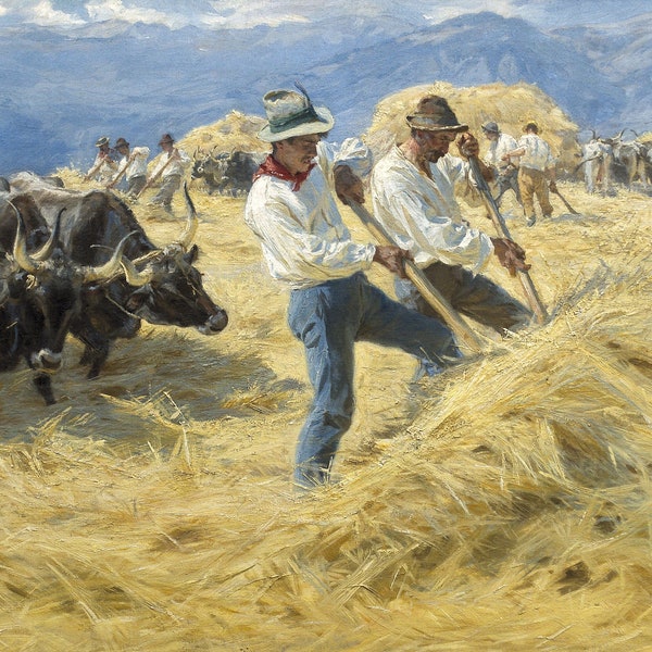 Peder Severin Krøyer Dorsen in de Abruzzen 1890 Canvas Print Wall Art, Krøyer Poster, PS Krøyer Schilderij, Krøyer Print